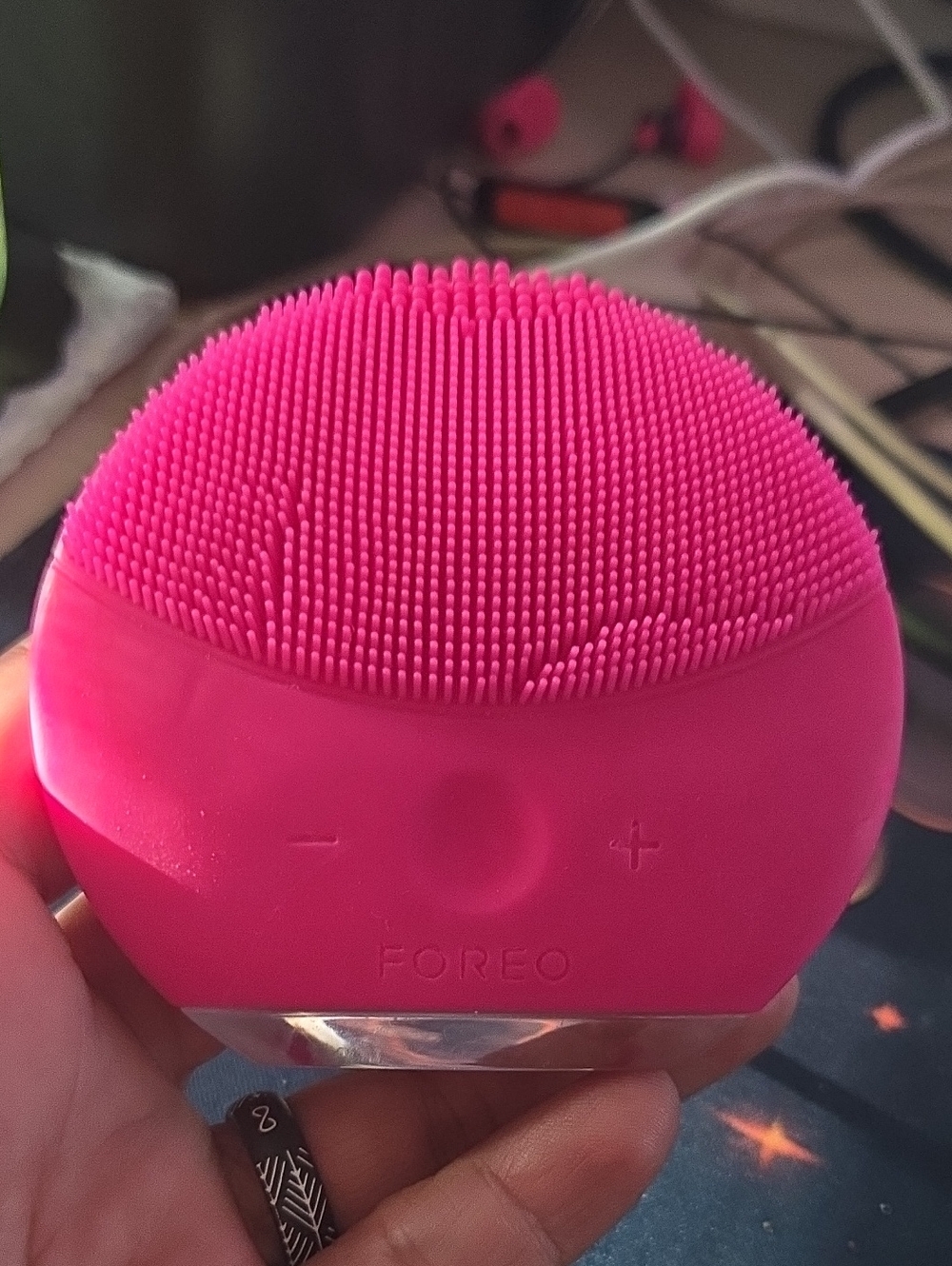 FOREO Hot Pink Silicone Facial Cleansing Device